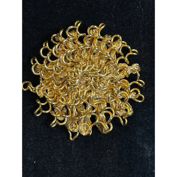 Hobé Jewelry - VTG. Hobé Gold-Toned Woven Sunburst Hair Cip Barrette Mid Century Modern RARE